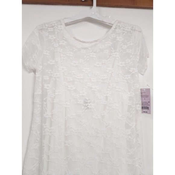 Wild fable Short Sleeve Maxi Dress White Lace Large NWT - Picture 4 of 6